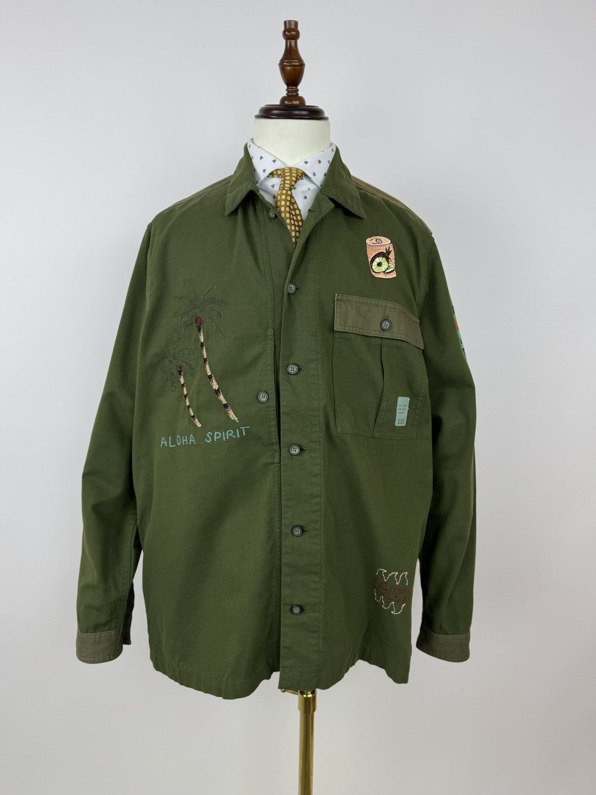 Scotch & Soda Scotch & Soda Army overshirt military jacket Hawaii shirt Size US XL / EU 56 / 4 - 1 Thumbnail