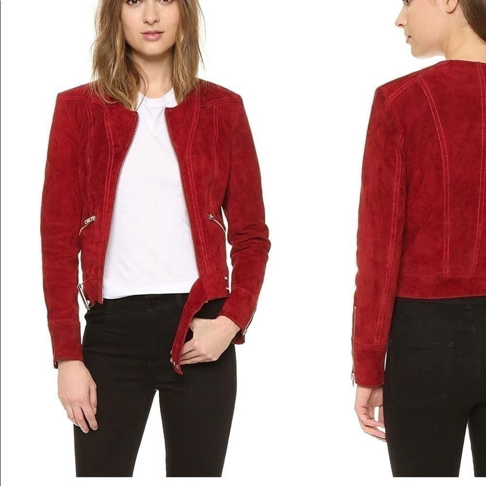 Iro IRO Tatiana Leather Jacket in Red Size 40 (French) Size M / US 6-8 / IT 42-44 - 1 Thumbnail