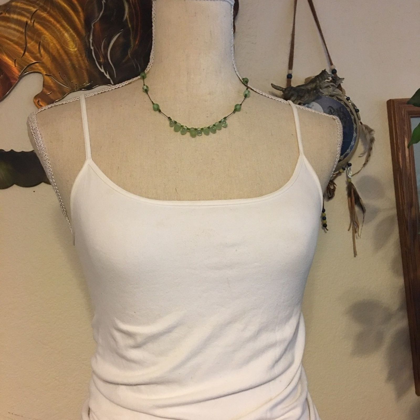 Vintage Vintage green glass bead 18” necklace Size ONE SIZE - 1 Thumbnail