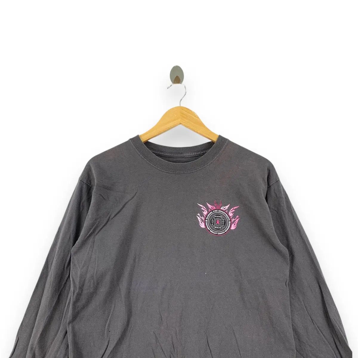 Vintage ALABASTER FIRE DEPARTMENT Pink Ribbon Project Tee Shirt Size M / US 6-8 / IT 42-44 - 3 Thumbnail