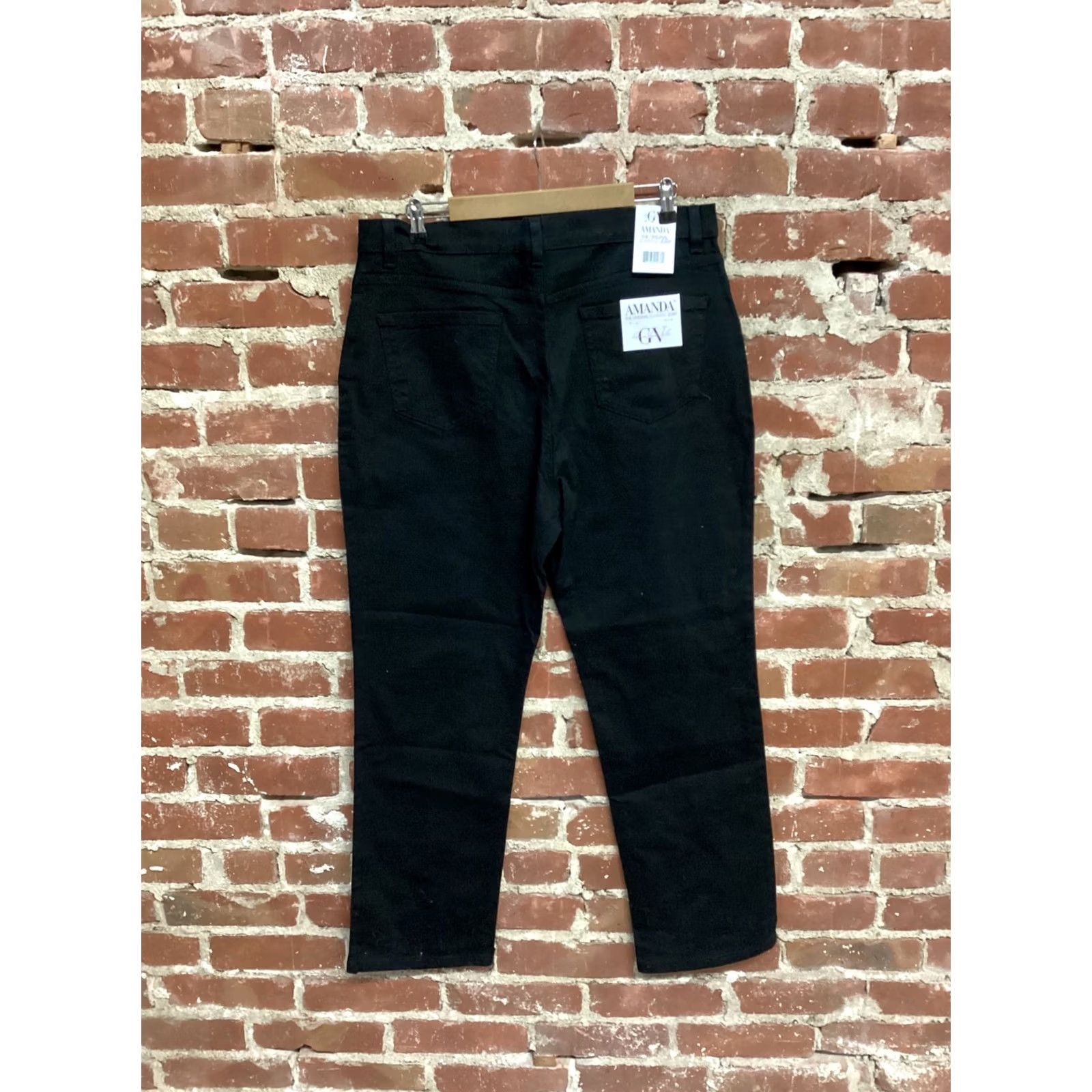 Gloria Vanderbilt Gloria Vanderbilt Jeans Women Amanda Regular Straight Denim Zip 18 Black NWT Mature Size 18 Average Size 40" / US 18 - 2 Thumbnail