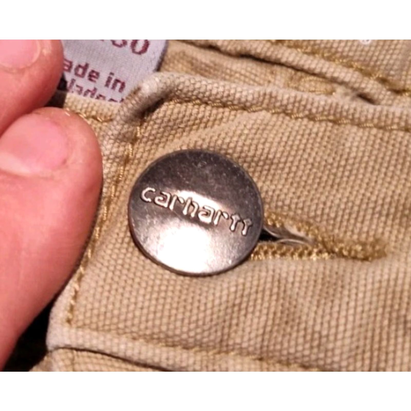 Carhartt VINTAGE Carhartt Men's Cargo Pants 42x29 Tan Canvas Relaxed Fit Workwear Casual Outdoor Size US 42 / EU 58 - 4 Thumbnail