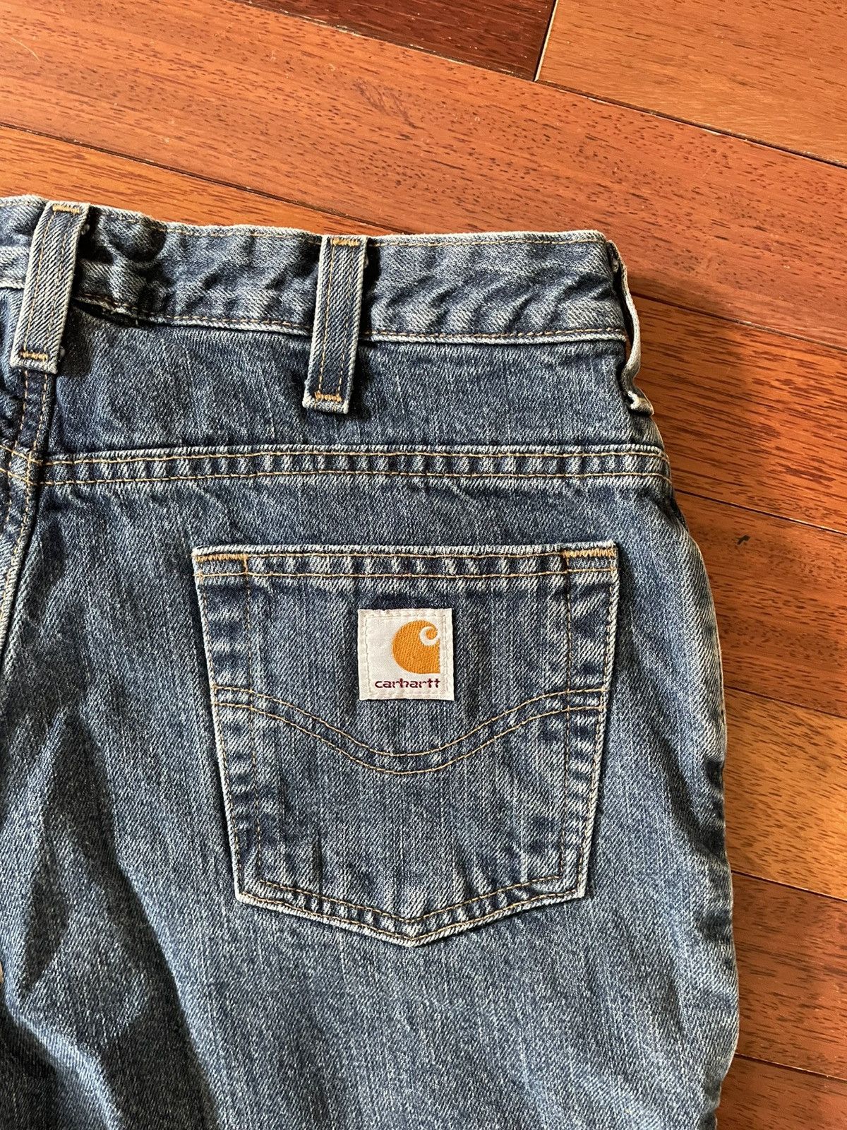 Vintage Vintage Carhartt Flannel Lined Blue Jeans Size US 30 / EU 46 - 4 Thumbnail