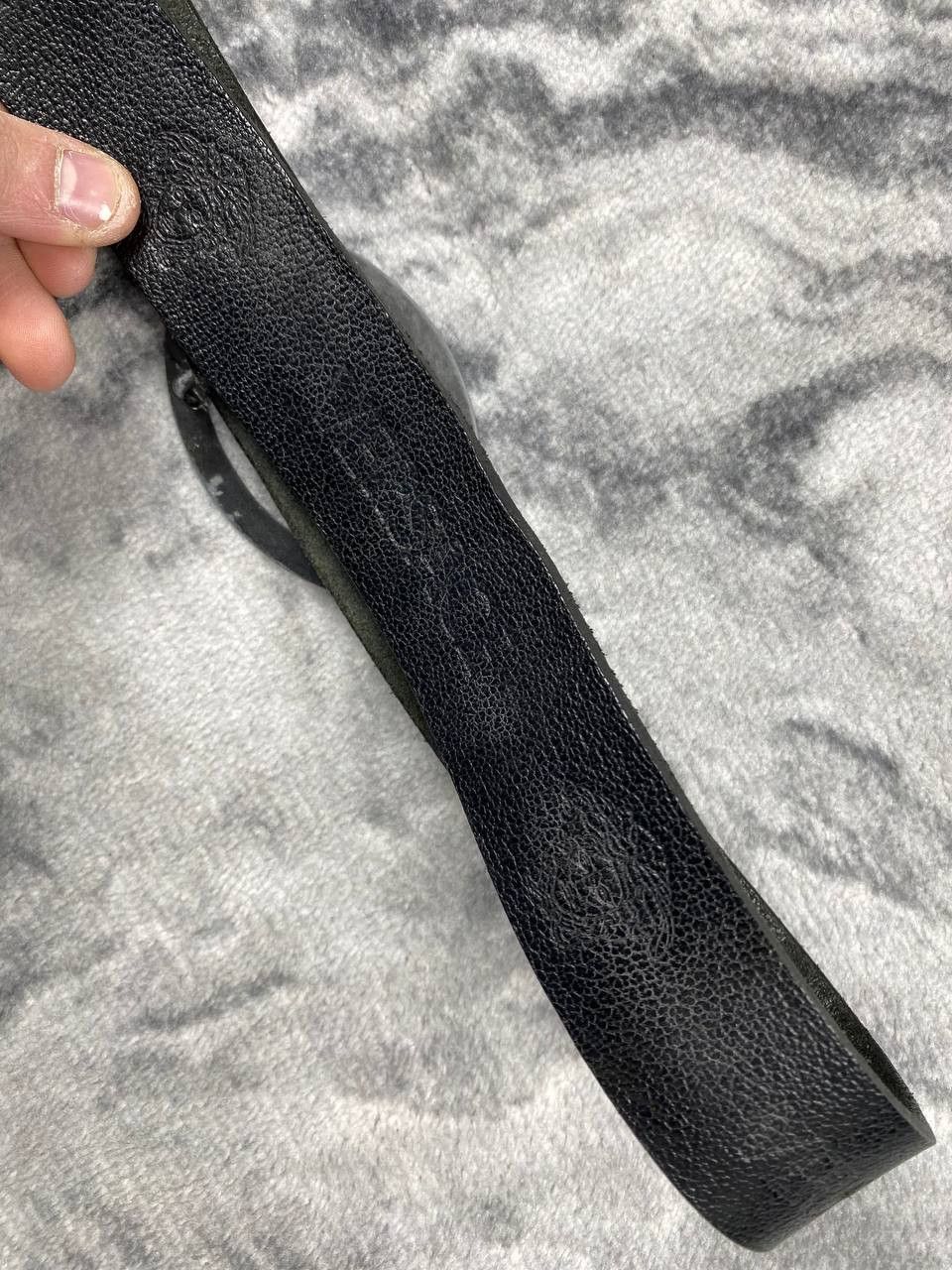 Versace Versace Big Logo Leather Belt Men Black Size ONE SIZE - 6 Thumbnail