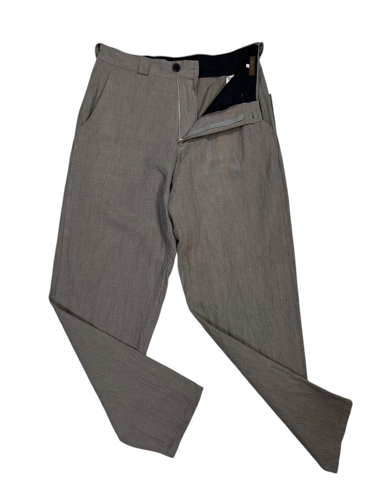 Yohji Yamamoto 💥 Y's For Men Yohji Yamamoto men Linen Cotton Trouser Pant Size US 34 / EU 50 - 9 Thumbnail