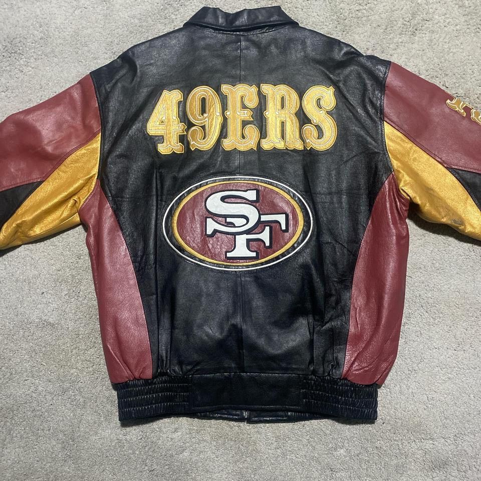 G-III × NFL × Vintage Vintage G-III SF 49ers Carl Banks Full Leather Jacket Size US XXL / EU 58 / 5 - 2 Thumbnail