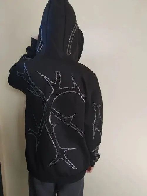 Designer × Japanese Brand Hoodies Rhinestone Graphics Size US XL / EU 56 / 4 - 2 Thumbnail