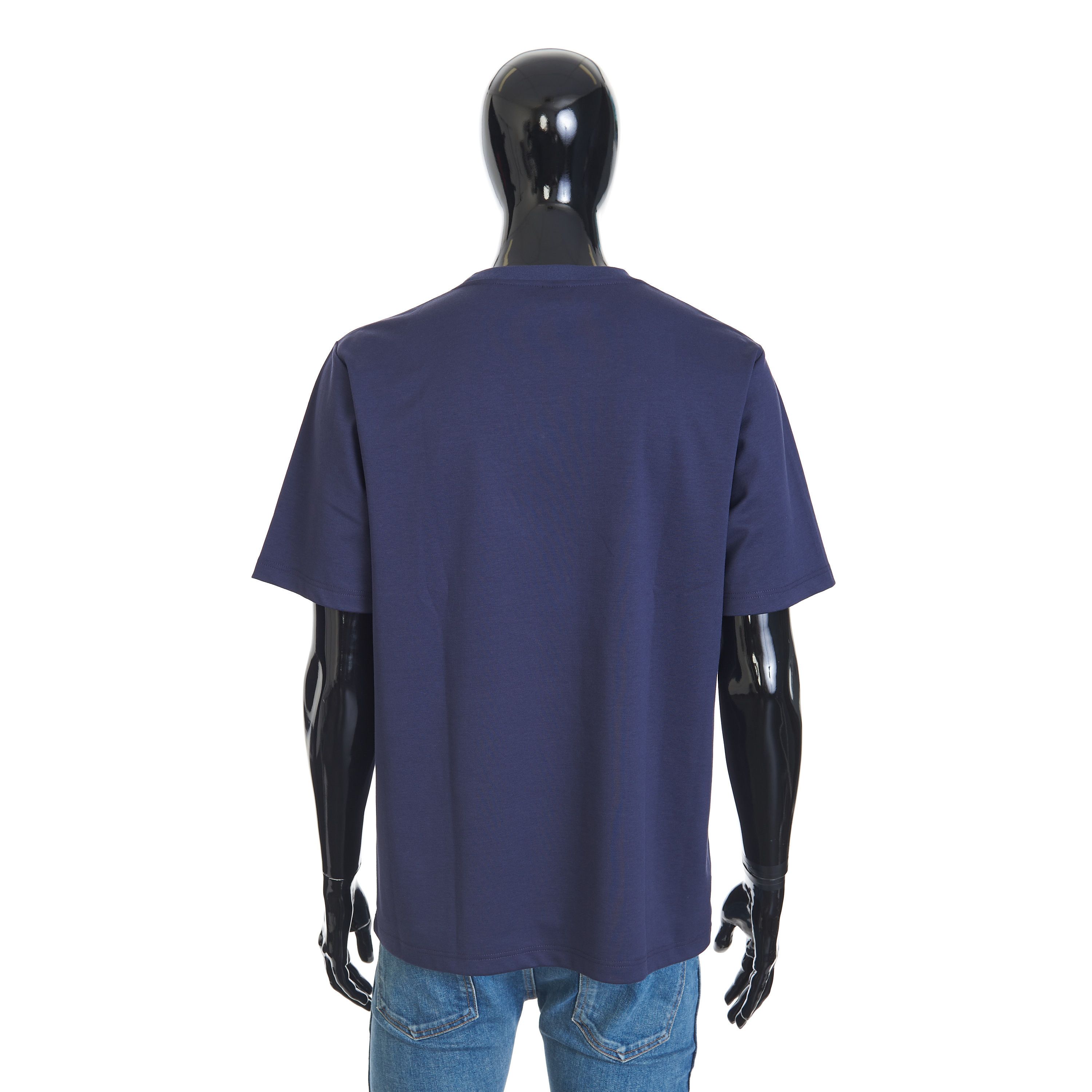 Berluti Embroidered Scritto T-shirt In Ink Blue Cotton Size US M / EU 48-50 / 2 - 5 Thumbnail