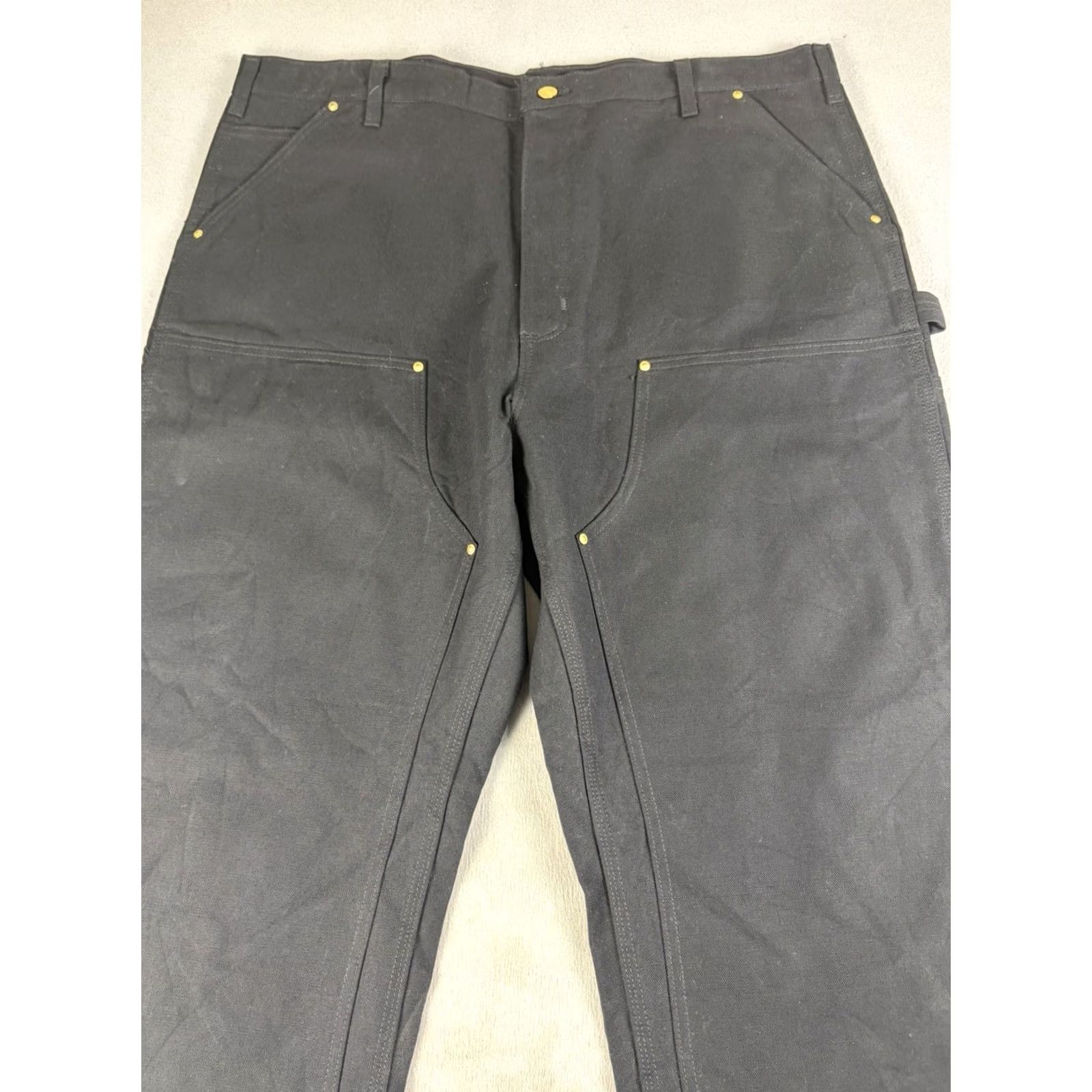 Carhartt Carhartt Pants Men’s 42x32 Black Canvas Lined Double Knee Carpenter Straight Relaxed Inseam 32 Size US 42 / EU 58 - 2 Thumbnail