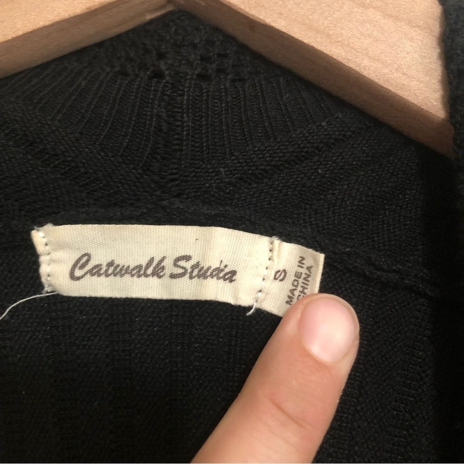 Other Catwalk Studio Knit Black Draped Open Cardigan Sweater Size S / US 4 / IT 40 - 4 Thumbnail