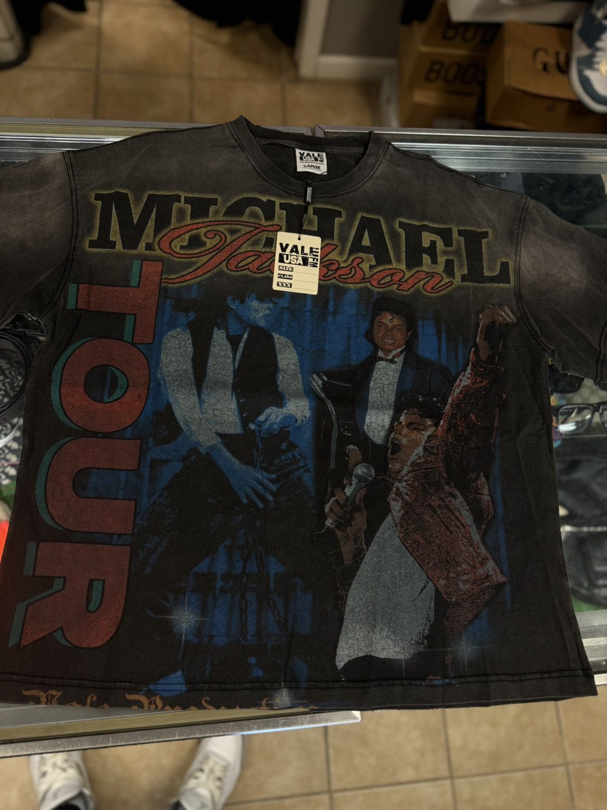 Vale Vale Valley Black Michael Jackson Tee Shirt Size L (NEW) Size US L / EU 52-54 / 3 - 1 Thumbnail