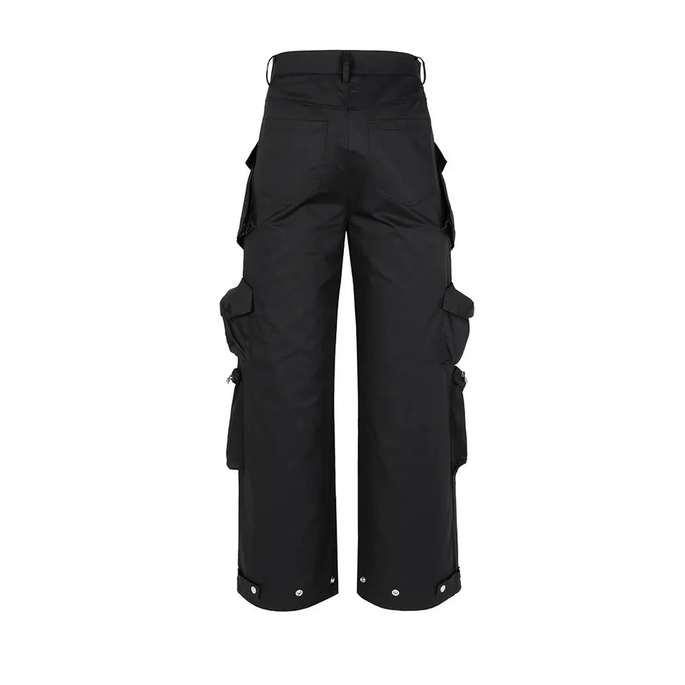 Designer × Vintage Wide Cargo Pants High Street with Poker Straight Baggy Y2K Size US 30 / EU 46 - 7 Thumbnail