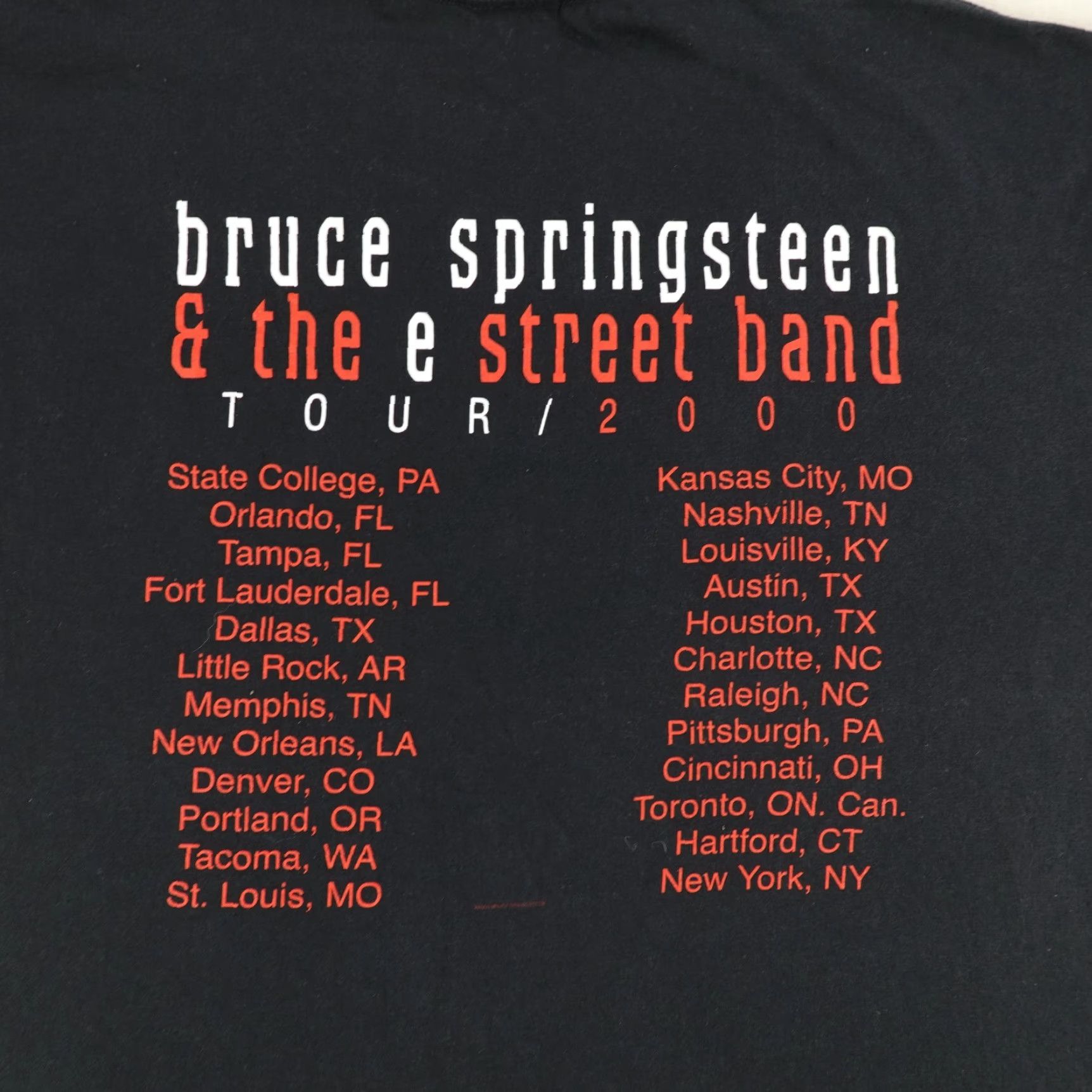 Vintage VINTAGE Bruce Springsteen Shirt XL Black Graphic Print 2000 E Street Band Concert Mens Size US XL / EU 56 / 4 - 6 Thumbnail