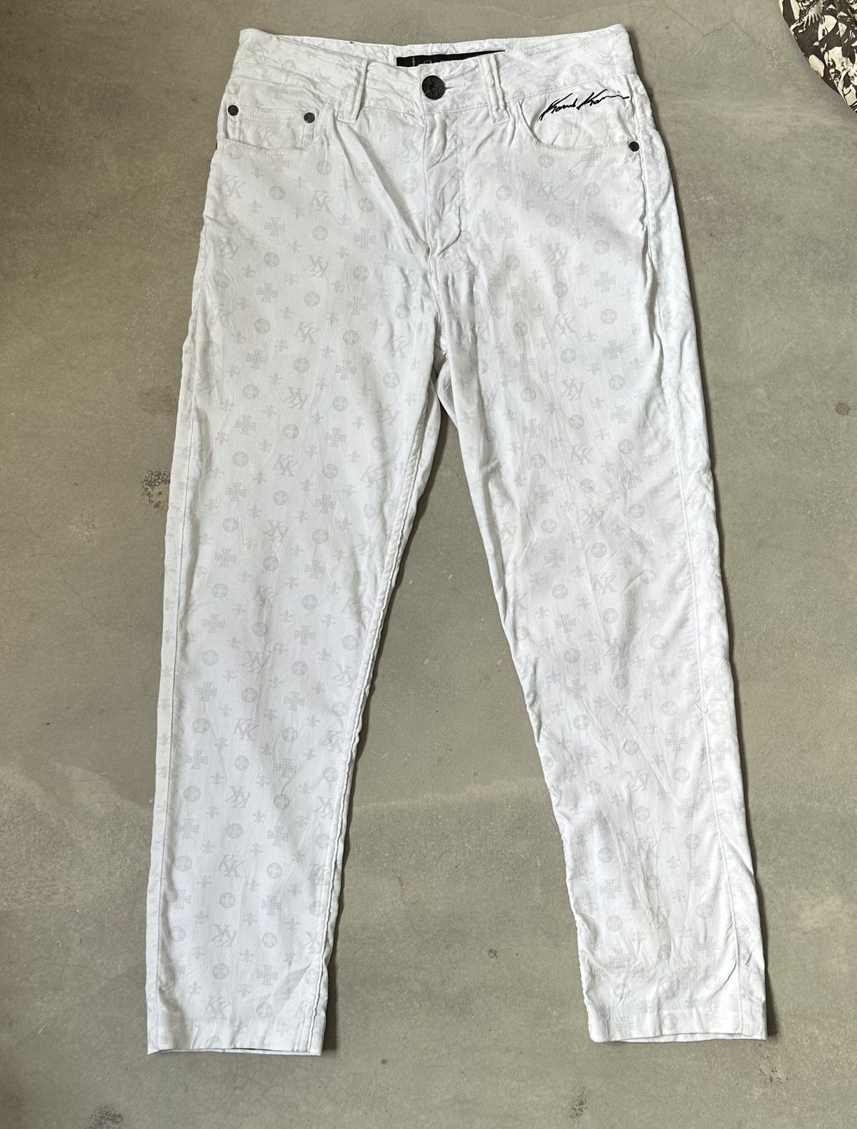 Karl Kani VINTAGE KARL KANI GOLD PATTERN PANT Size US 32 / EU 48 - 1 Thumbnail