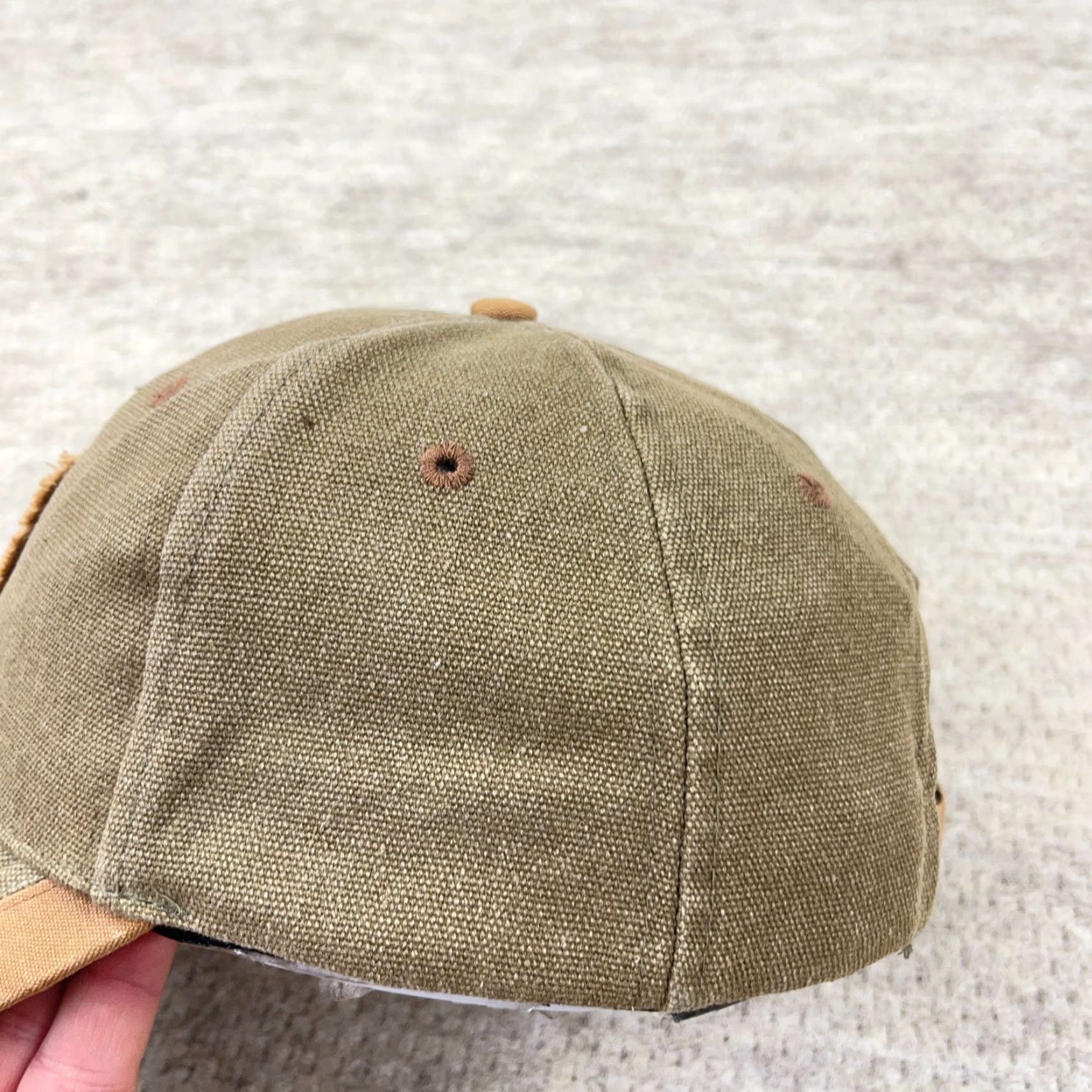 Disney VINTAGE Disney Hat Cap Strap Back Olive Green Canvas Disneyland Resort Y2K Dad Size ONE SIZE - 5 Thumbnail