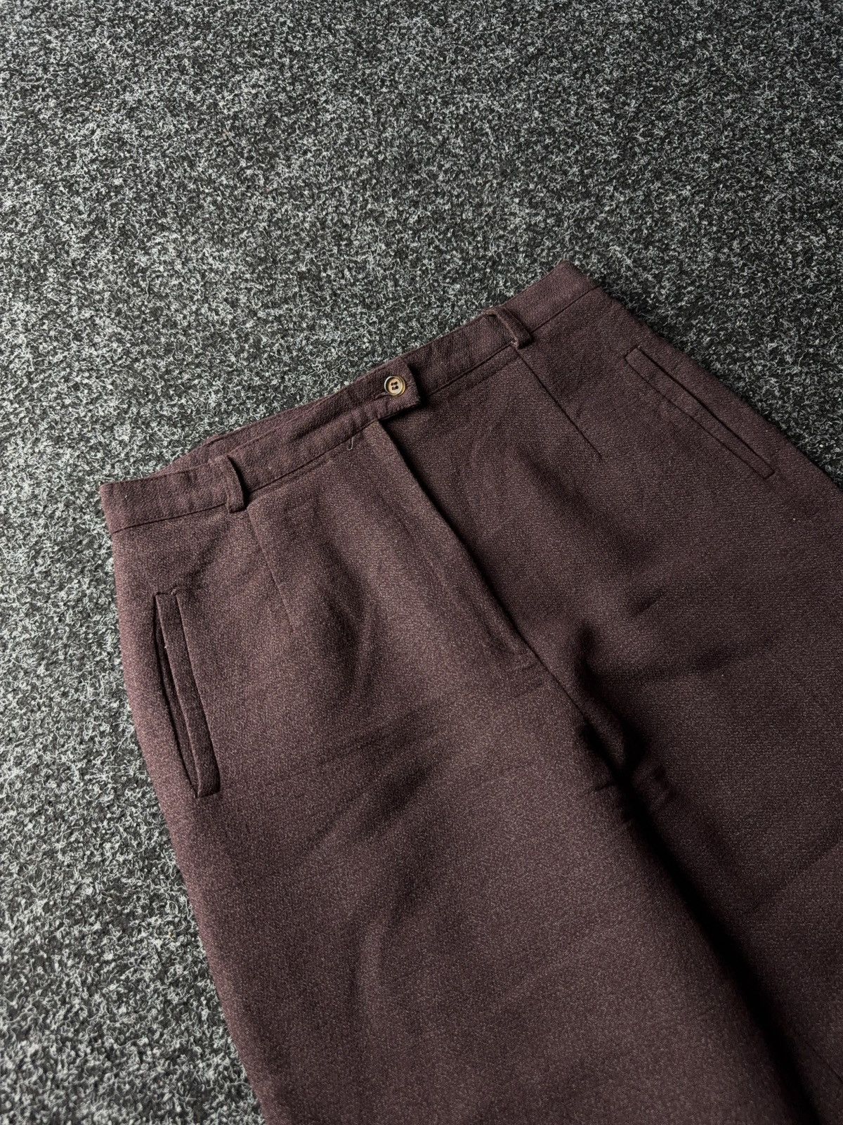 Designer Japanese Minimalist Wool Trousers Issey Miyake Style Size 27" / US 4 / IT 40 - 3 Thumbnail