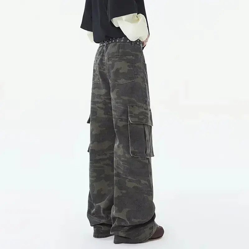 Japanese Brand Retro loose wide leg straight leg casual jeans Size US 32 / EU 48 - 4 Thumbnail