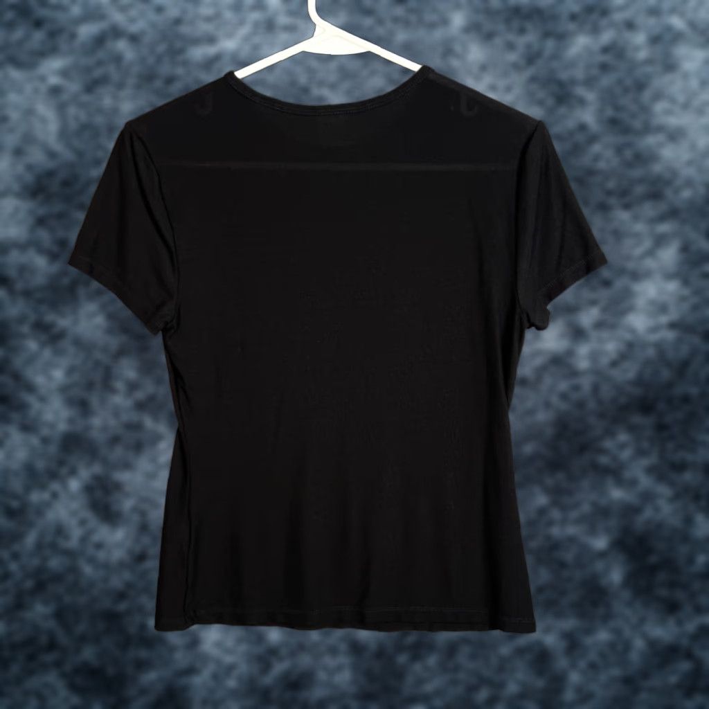 Calvin Klein Calvin Klein Womens Top Short Sleeve Crewneck Black Size S Knit Stretch Basic Casual Modern Adults Womens Medium? Size S / US 4 / IT 40 - 1 Thumbnail