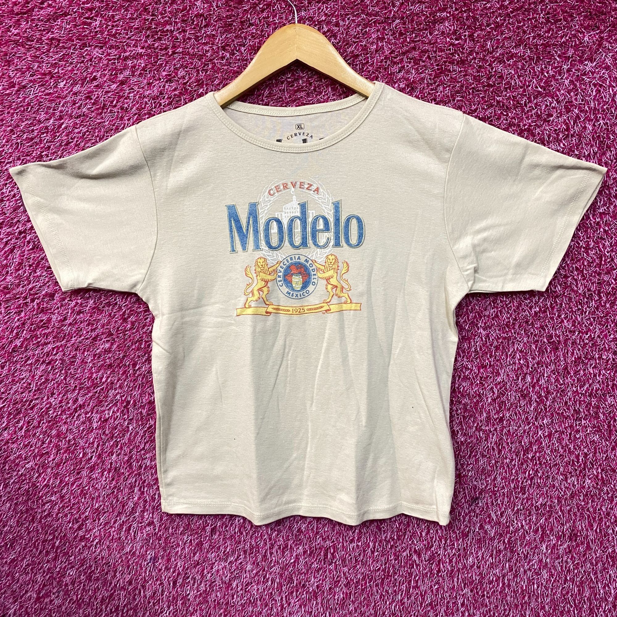 Other Modelo Cerveza Vintage Style Beige Crop Top XL Size XL / US 12-14 / IT 48-50 - 1 Thumbnail