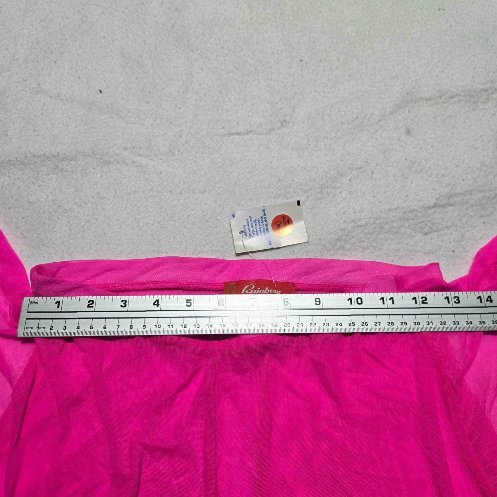 Rainbow Rainbow Pants Women's L Pink High Waist Sheer Sweatpants 96% Polyester 4% Spandex Regular Straight Men/Women? Size 36" / US 14 / IT 50 - 5 Thumbnail