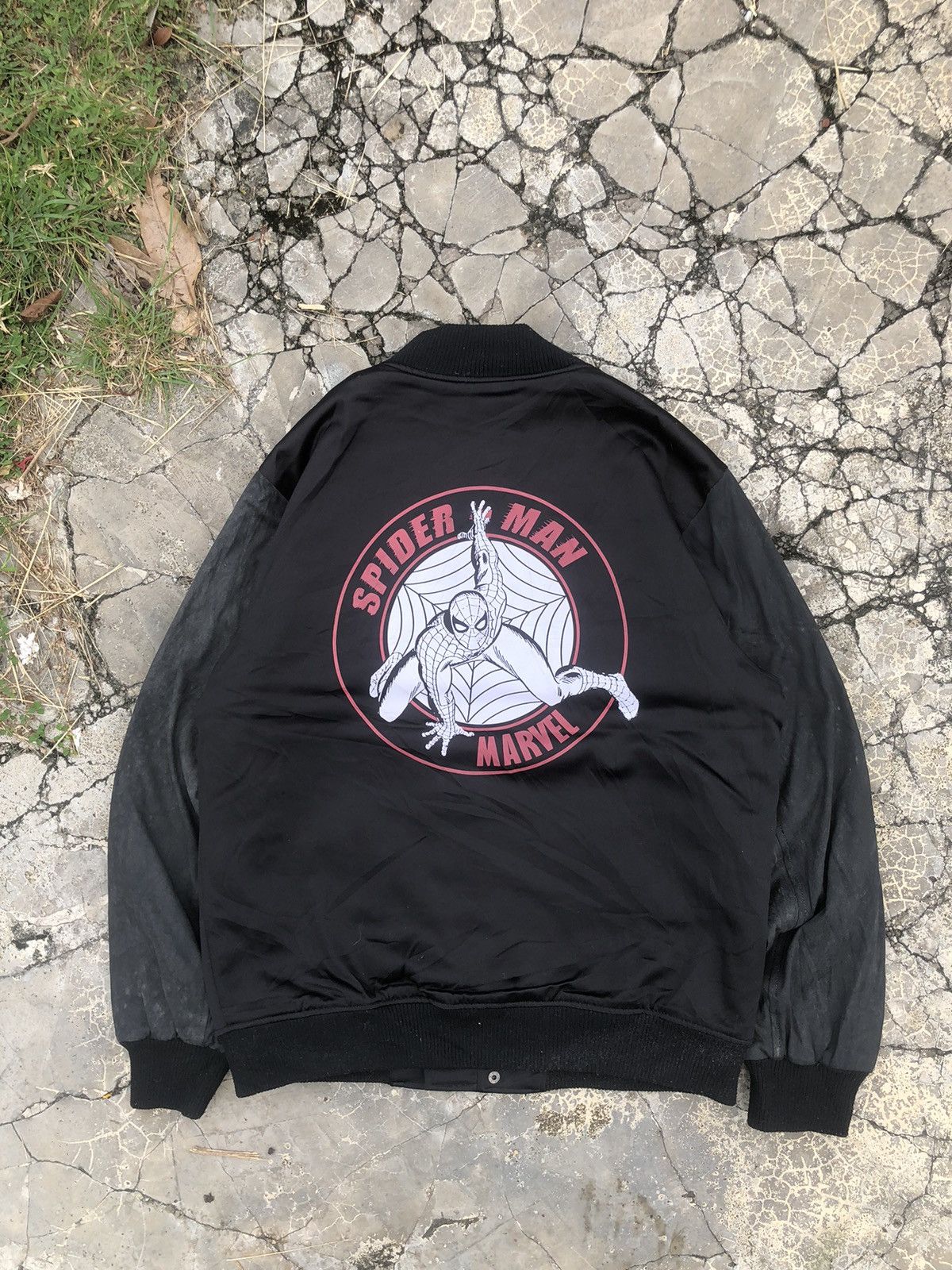 Japanese Brand Vintage Y2K Varsity American Star X Marvel Spiderman Size US L / EU 52-54 / 3 - 1 Thumbnail