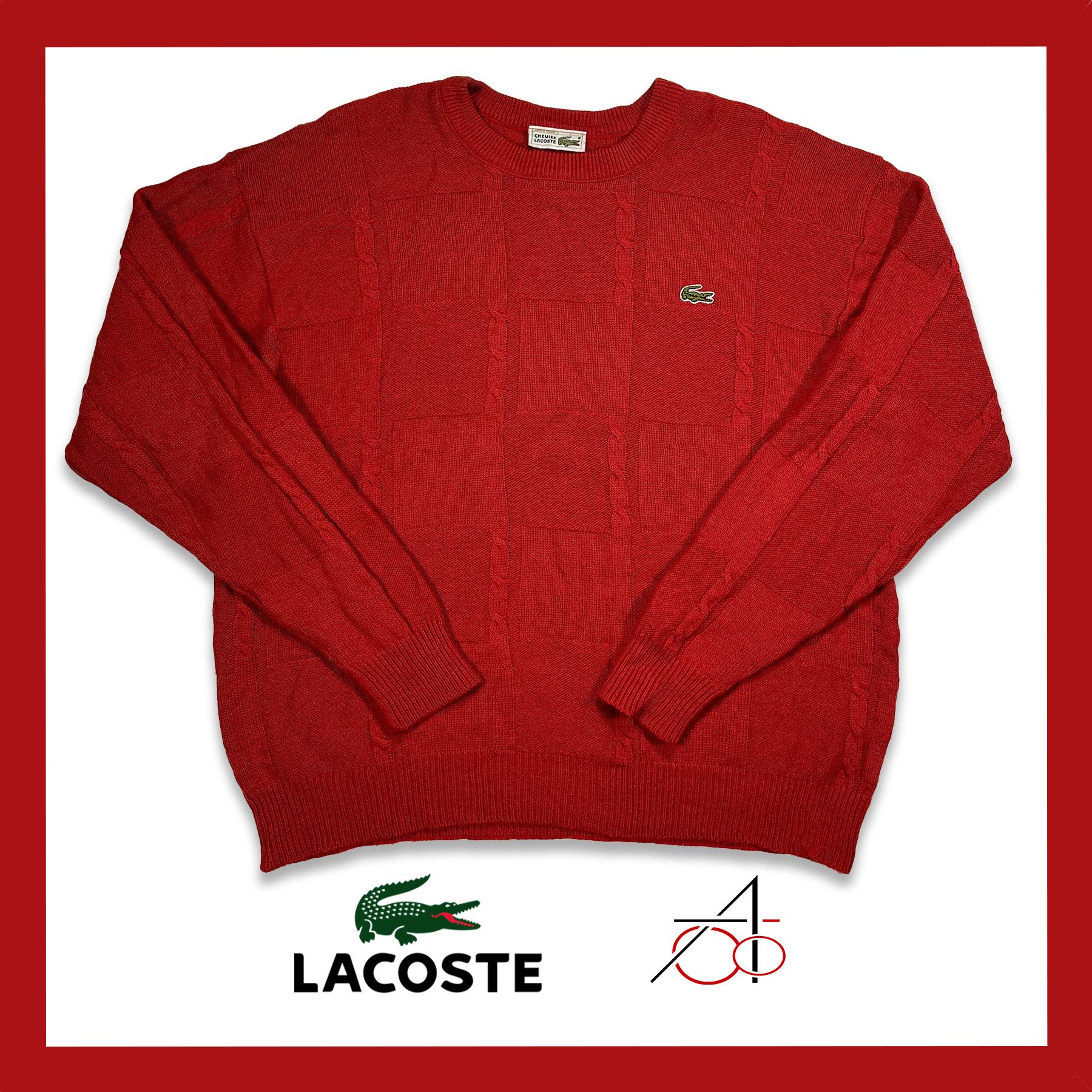 Lacoste Vintage Woolen sweater Lacoste • XL size Size US XL / EU 56 / 4 - 1 Thumbnail