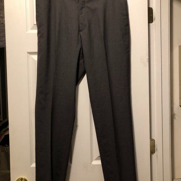 Banana Republic banana Republic men's gray 100%wool dress pants size: 35/32 Size US 35 - 1 Thumbnail