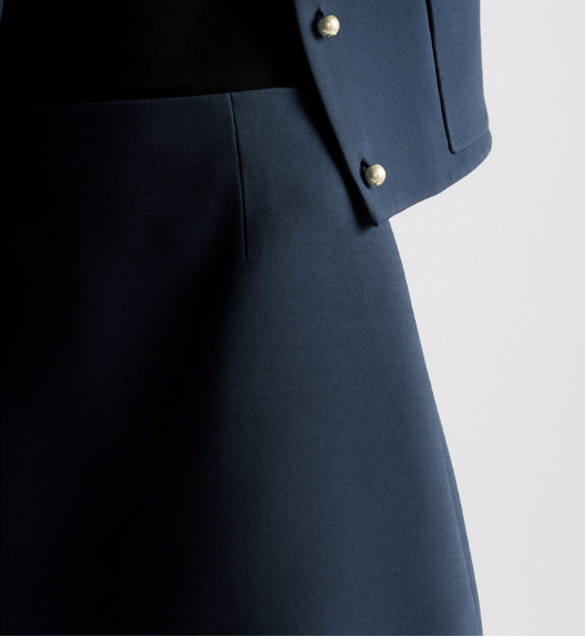 Dior o1w1db10925 421J45 Flared Mini Skirt in Blue Size 25" / US 0 / IT 36 - 7 Thumbnail