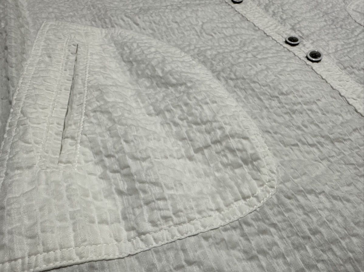 Japanese Brand 🔥Vintage Kansai Bis Seersucker Shirt Dress White Size US L / EU 52-54 / 3 - 4 Thumbnail