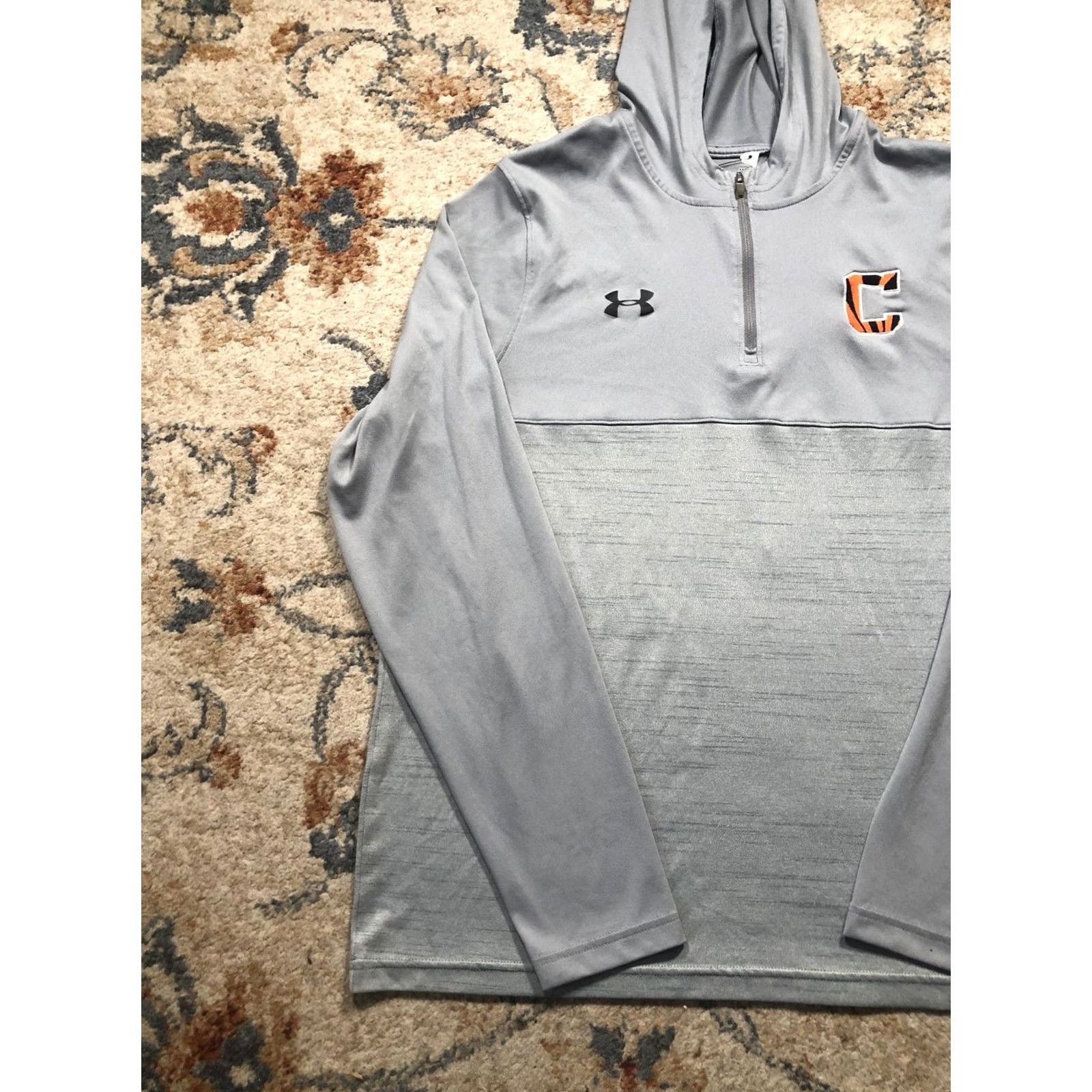 Under Armour Under Armour Hoodie Mens M Gray HeatGear Quarter Zip Pullover C Logo Size US M / EU 48-50 / 2 - 2 Thumbnail