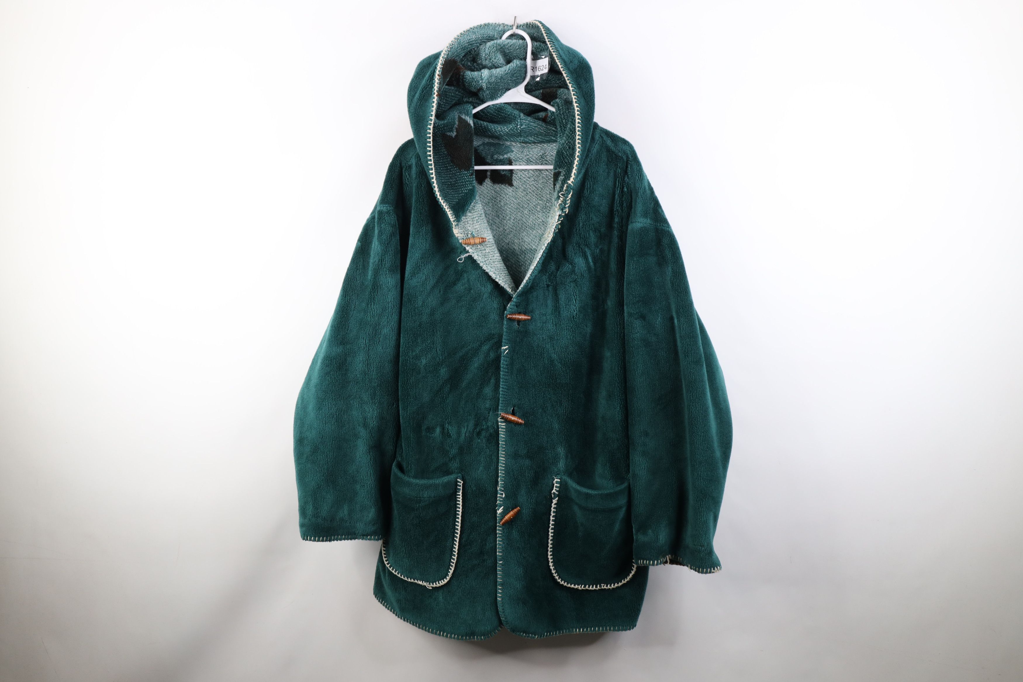Vintage Vintage 90s Reversible Leaf Acorn All Over Print Jacket Size XL / US 12-14 / IT 48-50 - 12 Thumbnail