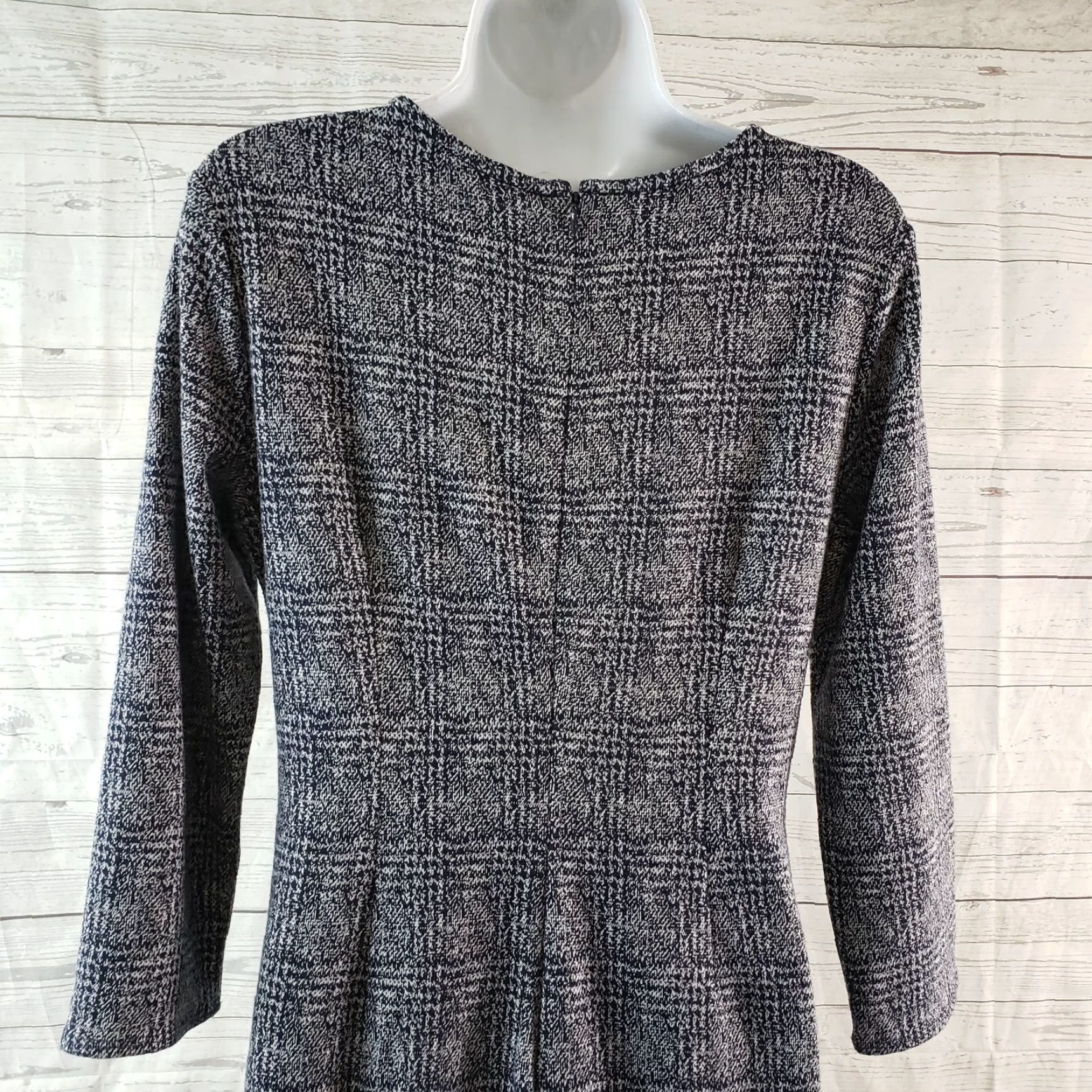 Vintage 41Hawthorn Womens Knit Dress Sz Medium Blue 3/4 Sleeve Pockets Size M / US 6-8 / IT 42-44 - 5 Thumbnail