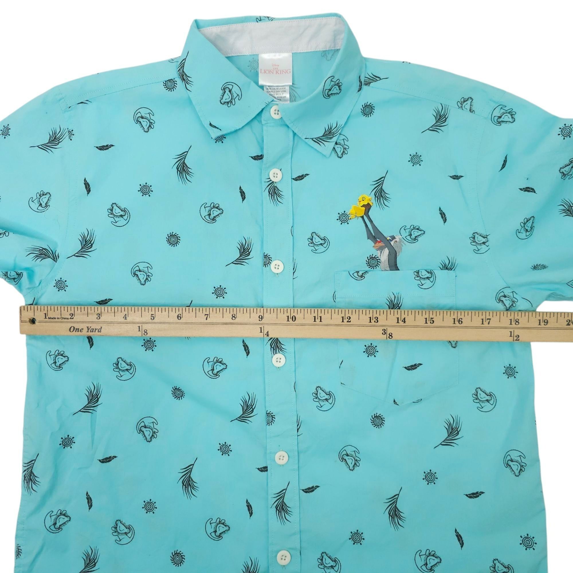 Disney Disney The Lion King Woven Button Front Shirt Adult S Simba Size US S / EU 44-46 / 1 - 3 Thumbnail