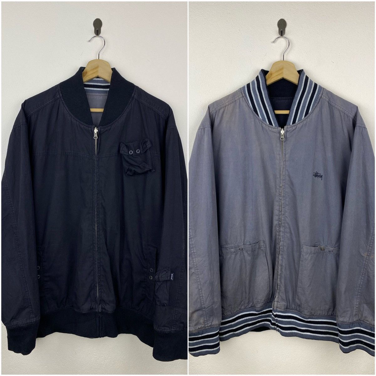 Stussy 🔥Vintage Rare STUSSY Reversible Cargo Bomber Jacket Size US L / EU 52-54 / 3 - 1 Thumbnail