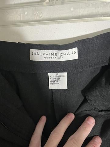 Designer Josephine Chaus Essentials Black Dress Pants, Size 10 Size 32" / US 10 / IT 46 - 3 Thumbnail