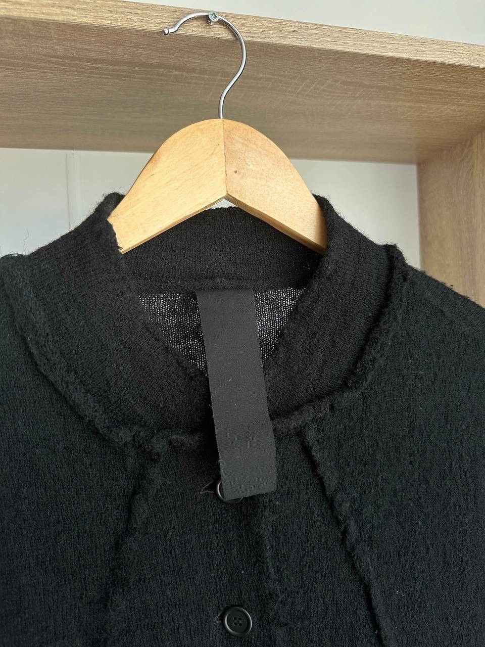 Rundholz × Vintage Vintage Rundholz Black Wool Cardigan Avant Garde Sweater Size US M / EU 48-50 / 2 - 13 Thumbnail