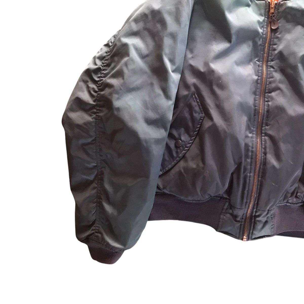 Japanese Brand × Vintage Vintage Alasko MA1 Bomber Flight Jacket Sun Faded Size US L / EU 52-54 / 3 - 4 Thumbnail