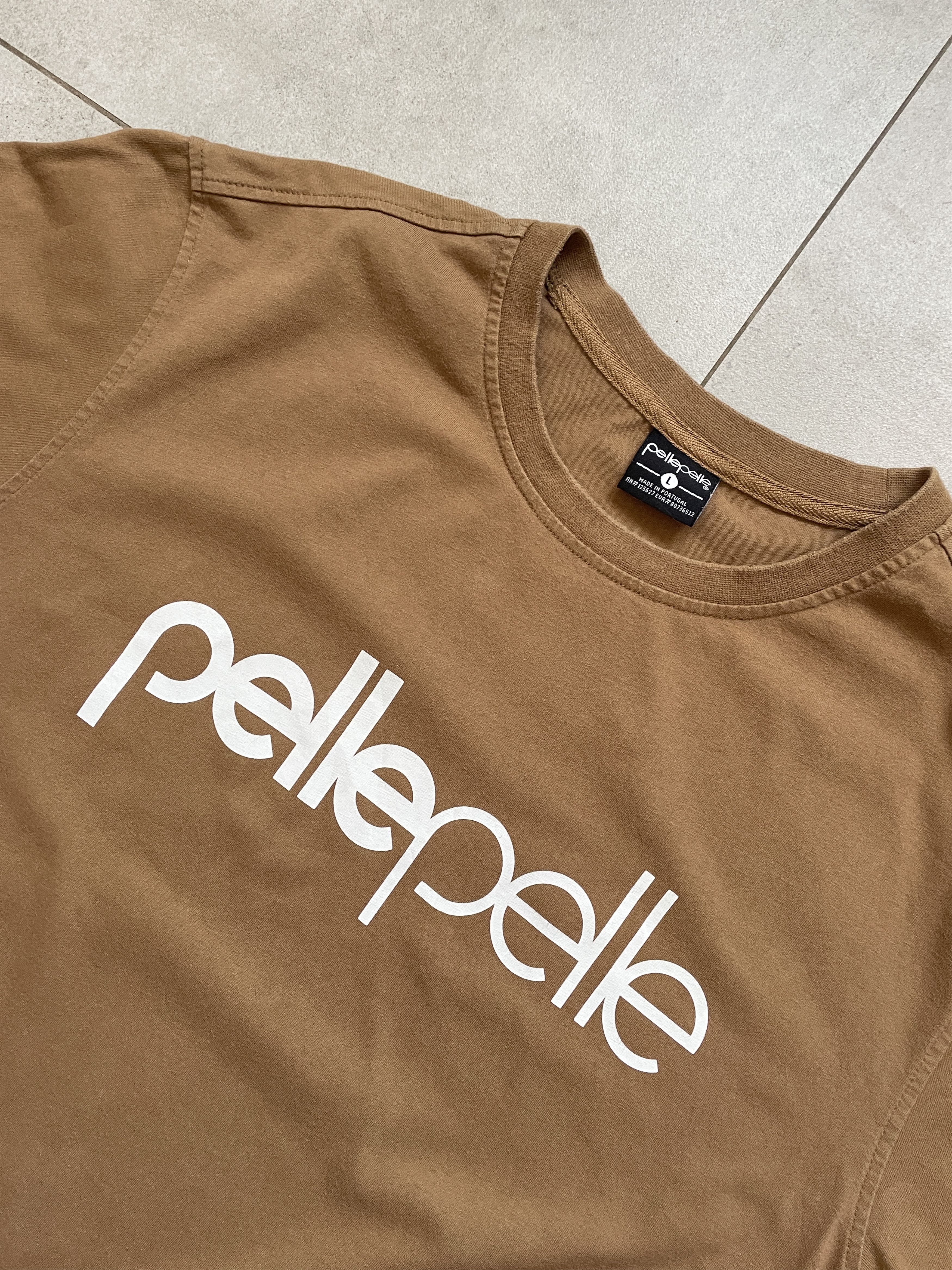 Pelle Pelle Y2K PELLE PELLE BROWN BEIGE RAP HIP HOP BAGGY TEE Size US L / EU 52-54 / 3 - 2 Thumbnail
