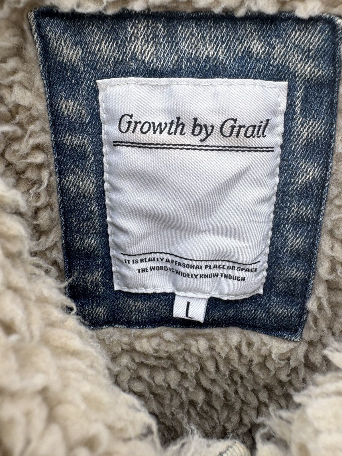 Japanese Brand Growth by Grail Sherpa Lining Denim Jacket Size US M / EU 48-50 / 2 - 3 Thumbnail