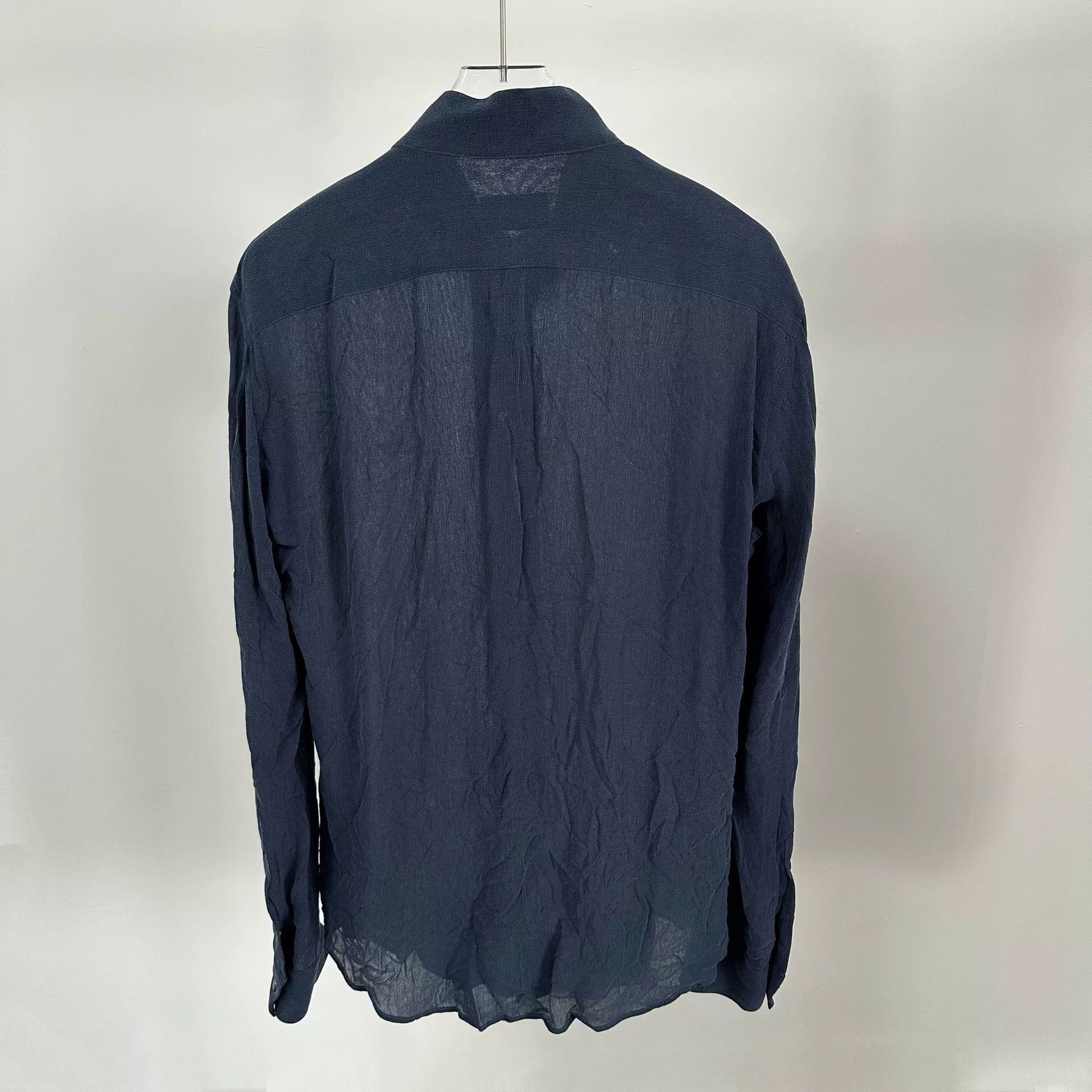 Emporio Armani Emporio Armani Dark Blue Embroidered Logo Shirt Size US M / EU 48-50 / 2 - 5 Thumbnail