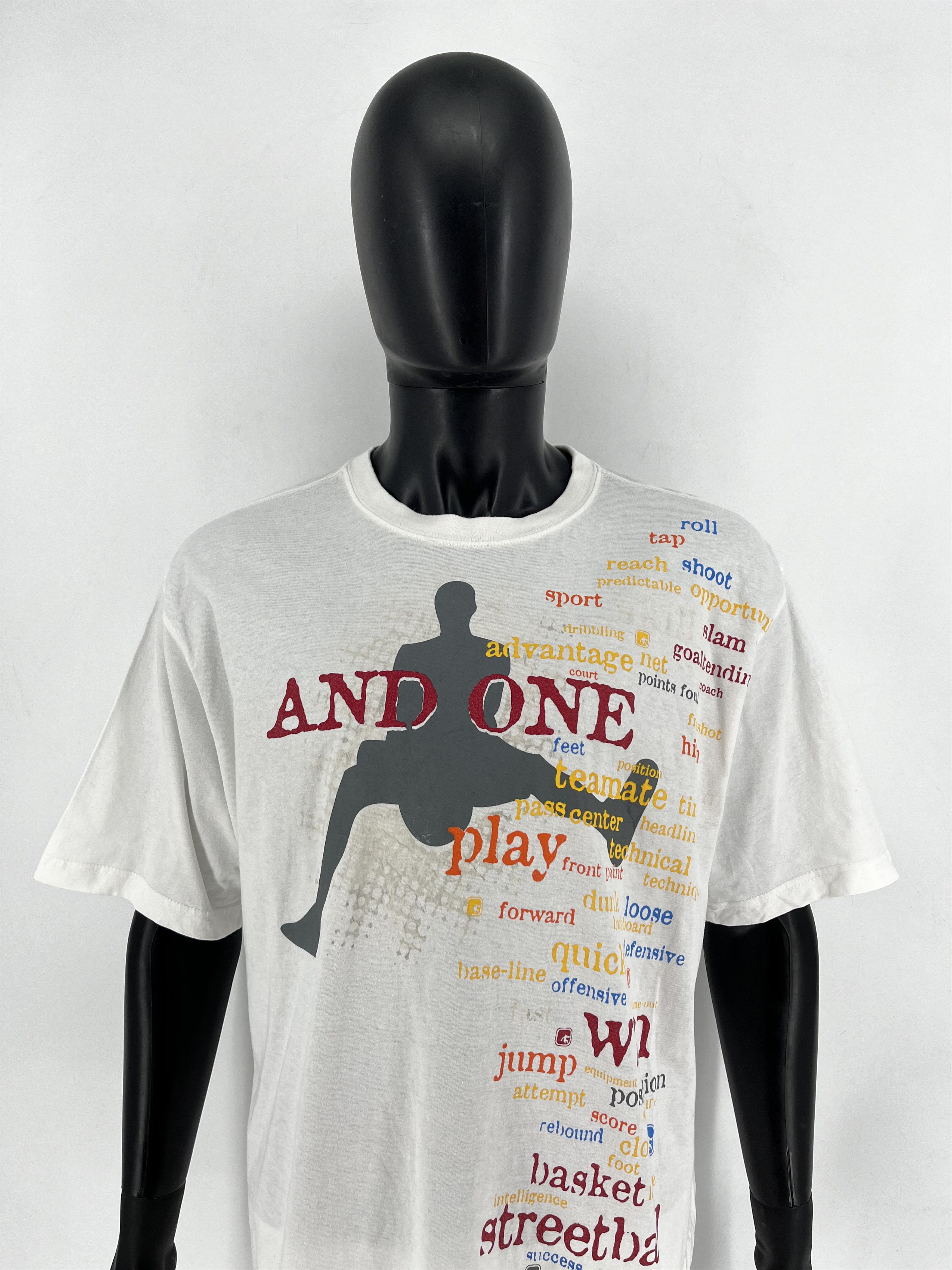 NBA And 1 One Basketball Graphic TShirt Men’s White Y2K 2000s Size US XL / EU 56 / 4 - 1 Thumbnail