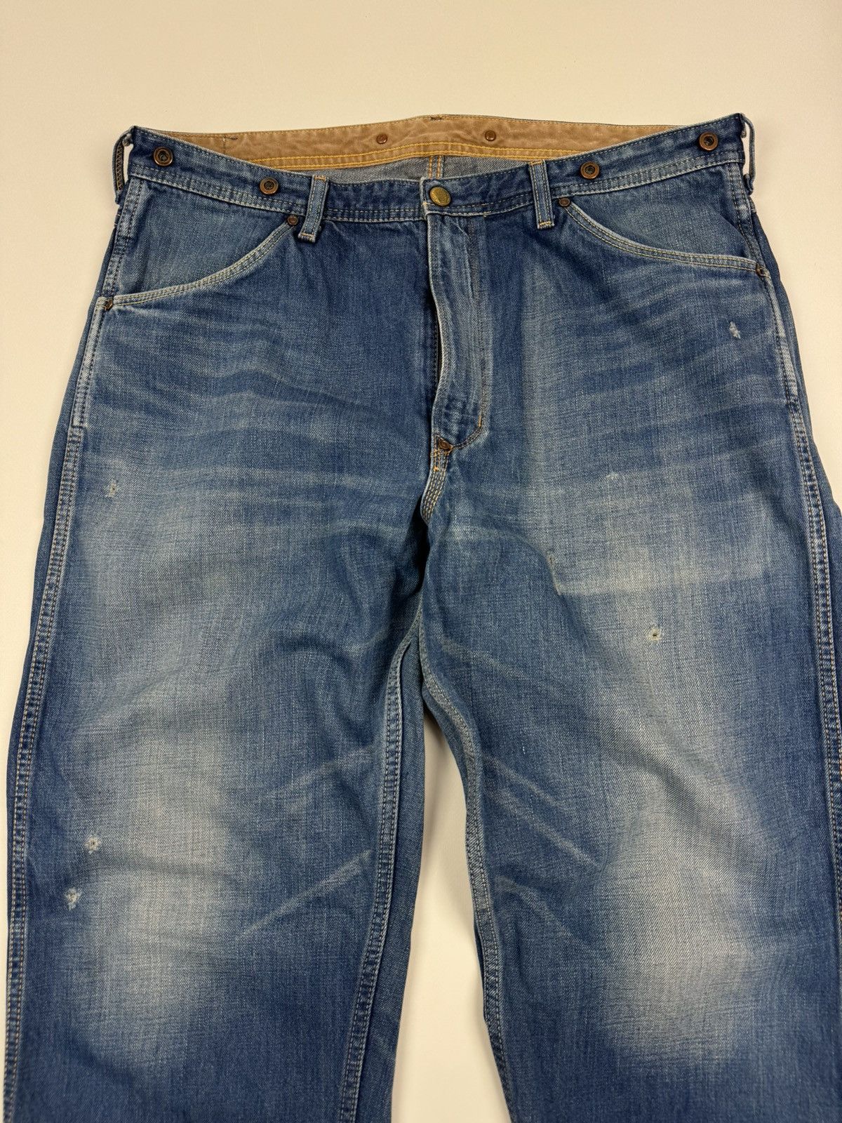 Edwin Edwin 550923 Over Works Factory Distressed Jeans Pants Size US 34 / EU 50 - 8 Thumbnail