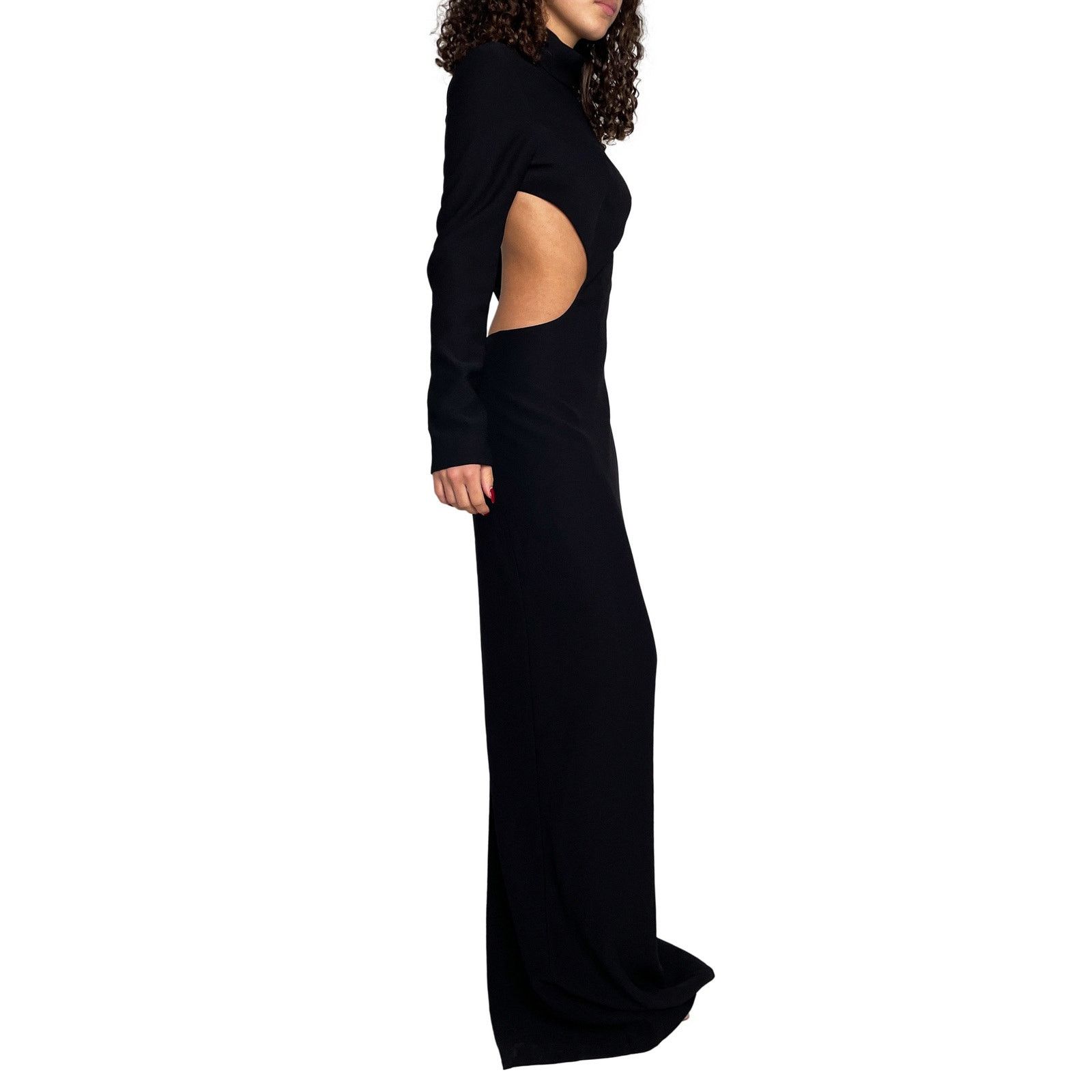 Monot Black Long Sleeve Maxi Dress Size S / US 4 / IT 40 - 4 Thumbnail