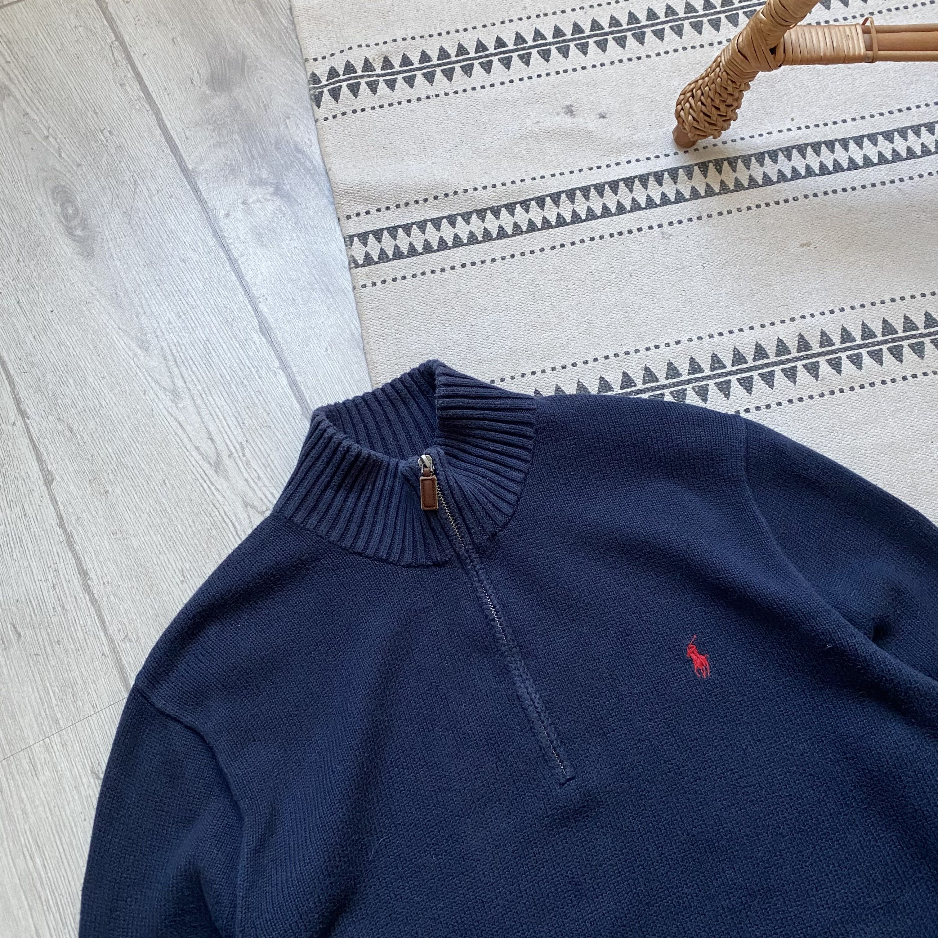 Polo Ralph Lauren 🐎 Vintage Polo Ralph Lauren Zip Knit Sweater Sweatshirt Size US L / EU 52-54 / 3 - 2 Thumbnail