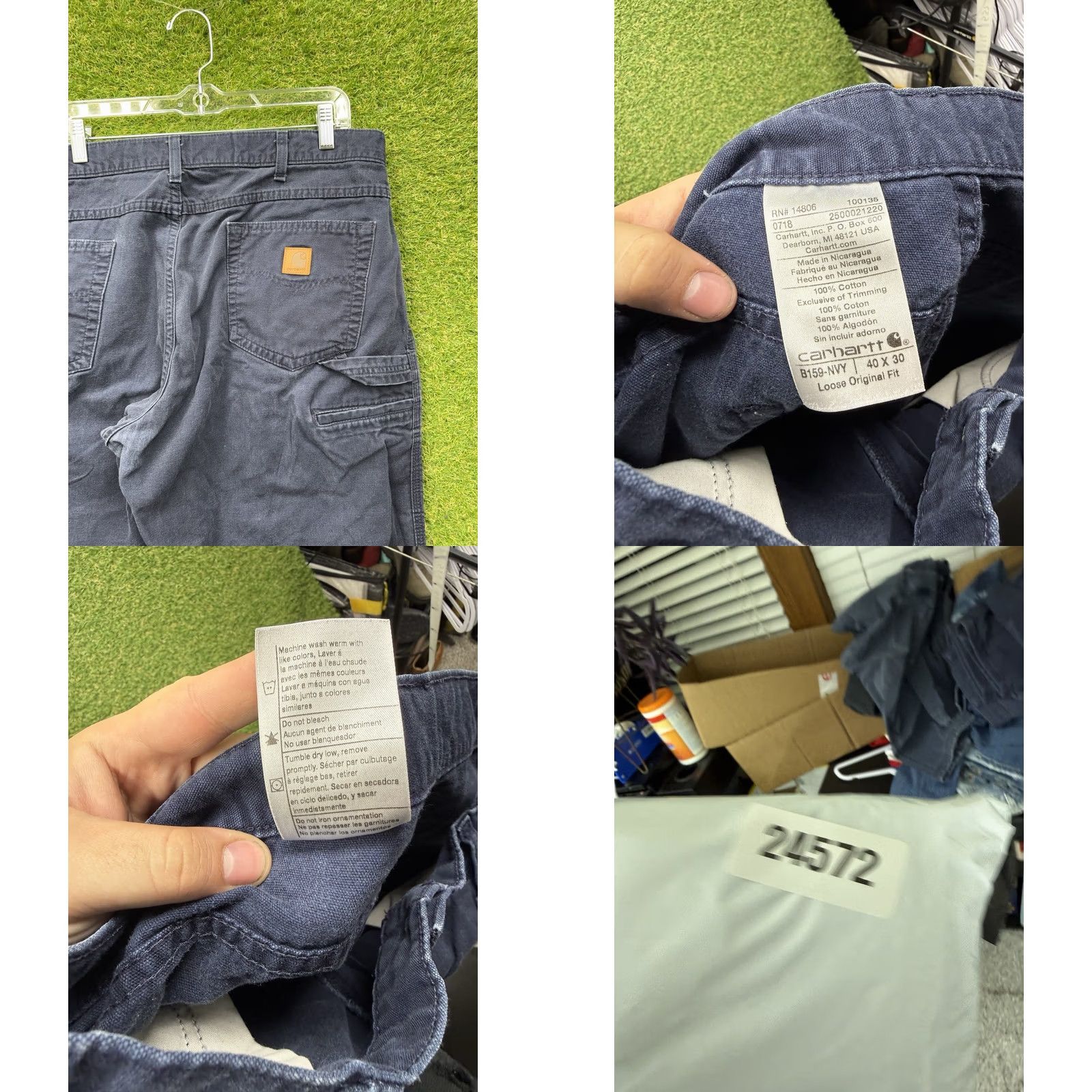 Carhartt Carhartt Carpenter Pants Mens 40x30 Navy Blue 40x30 B159 NVY Loose Fit Work Pants Size US 40 / EU 56 - 8 Thumbnail