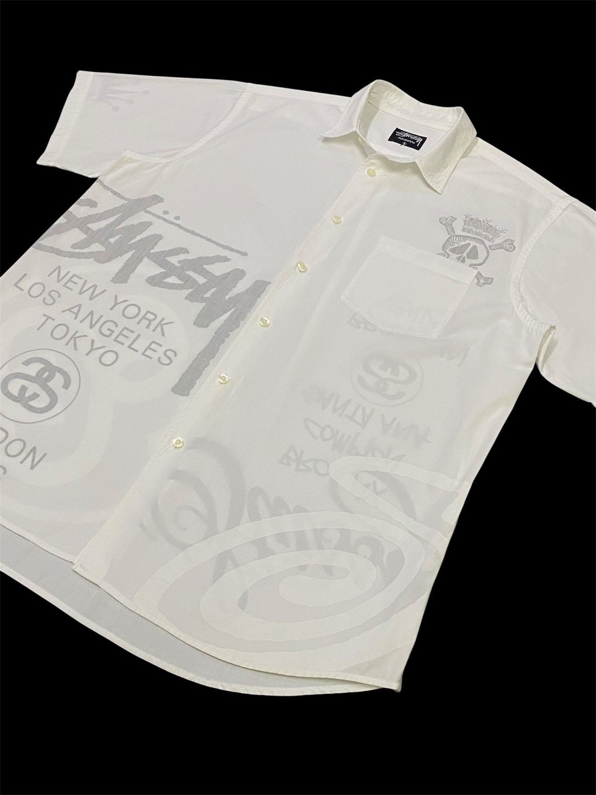 Stussy Stussy New York Printed Upside Down Button Ups Shirt Size US L / EU 52-54 / 3 - 20 Thumbnail