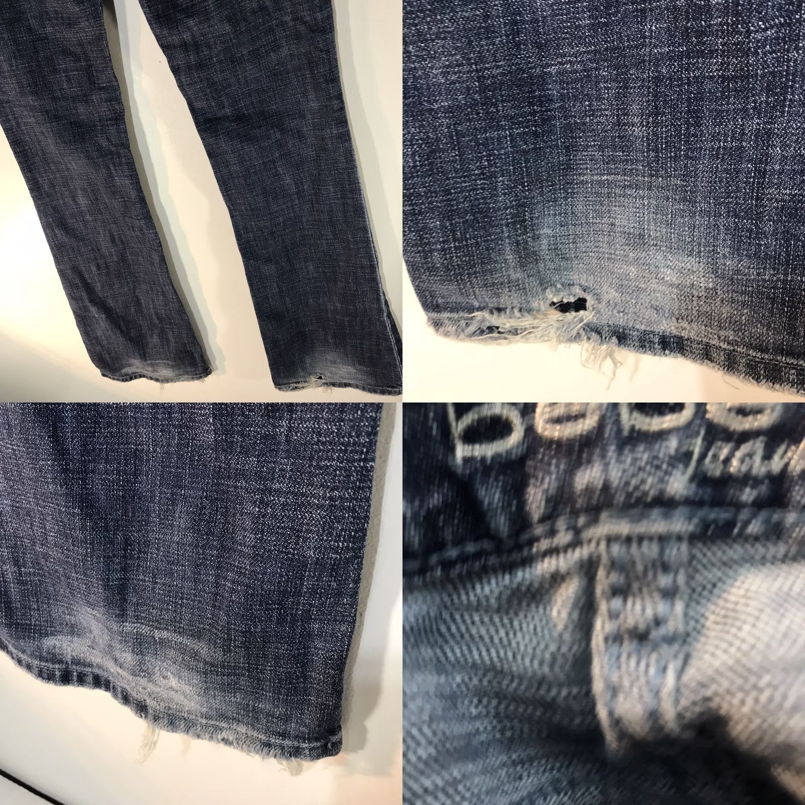 Bebe VINTAGE Bebe Flared Jeans Womens Size 27 Low Rise 90s Bohemian Blue Denim Mexico Size 27" / US 4 / IT 40 - 8 Thumbnail