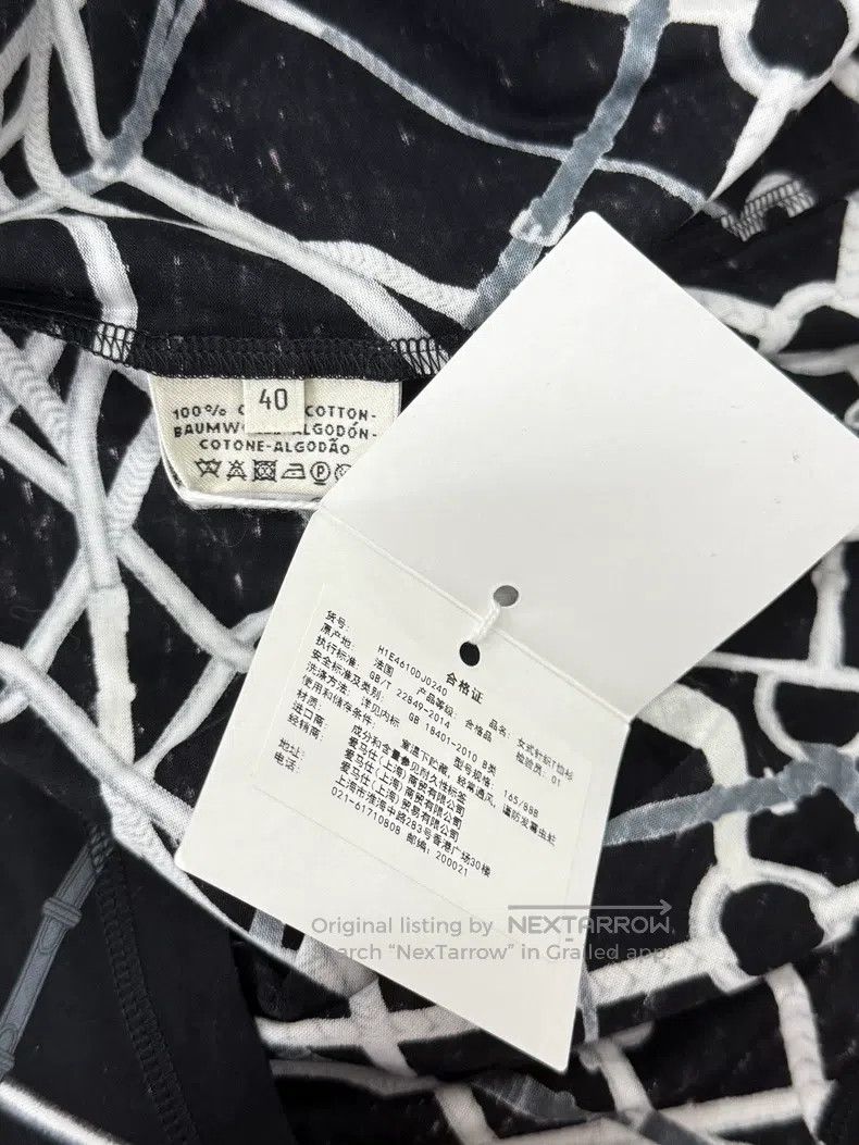 Hermes Black Chain Printed Short Sleeve T-Shirt
