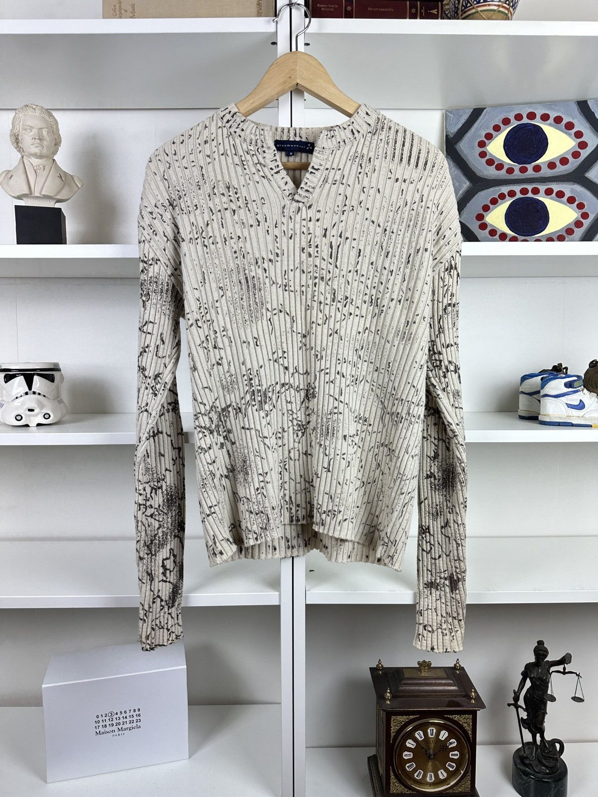 Vintage y2k slim structurized opium sweater jumper