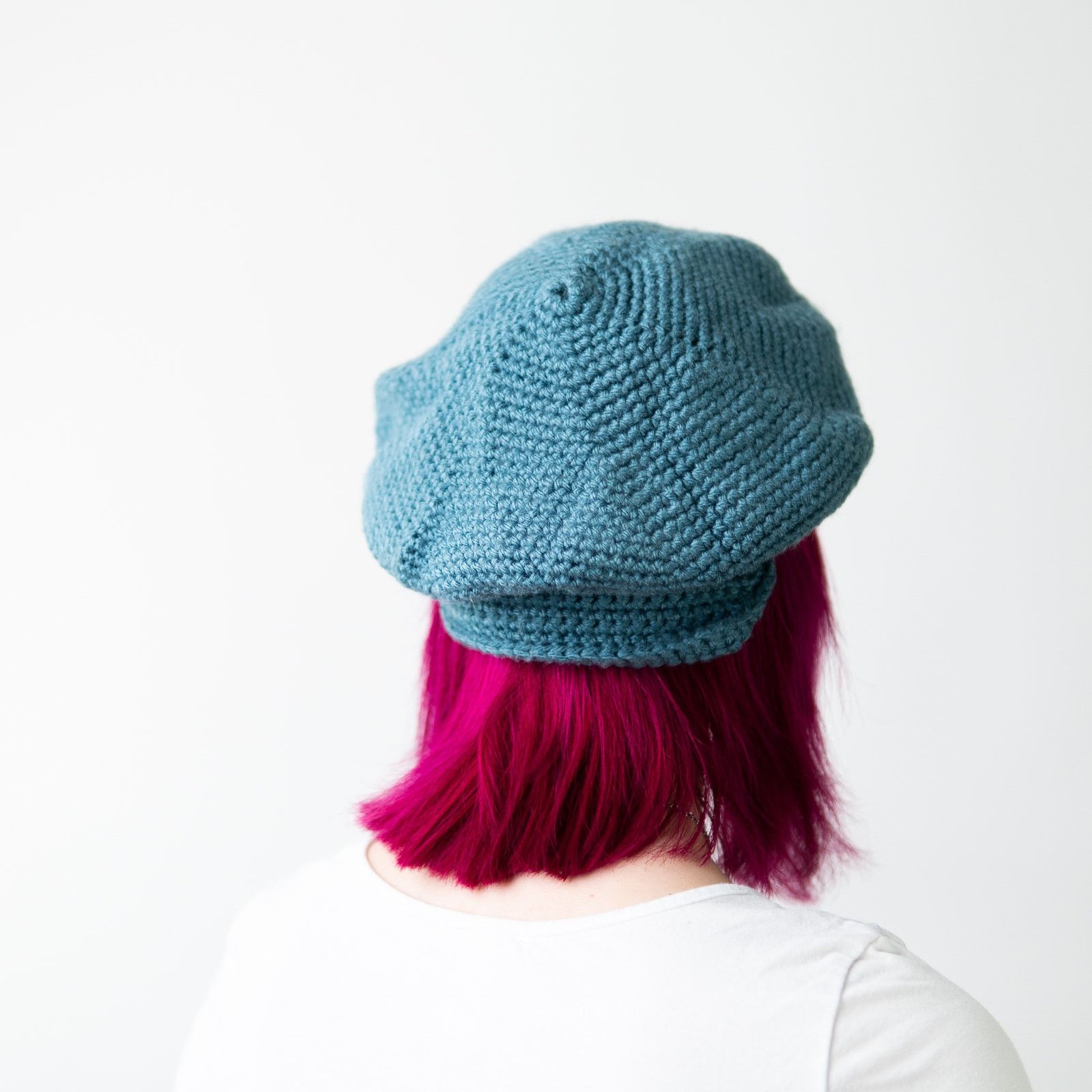 Handmade Handmade Crochet Knit Sky Blue Beanie Newsboy Cap Glove Set Size ONE SIZE - 4 Thumbnail